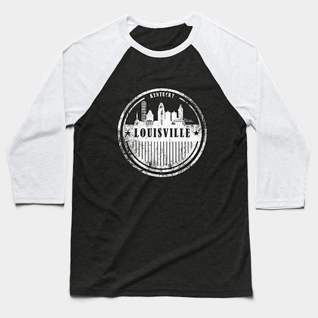 Louisville Kentucky Art Baseball T-Shirt by DimDom